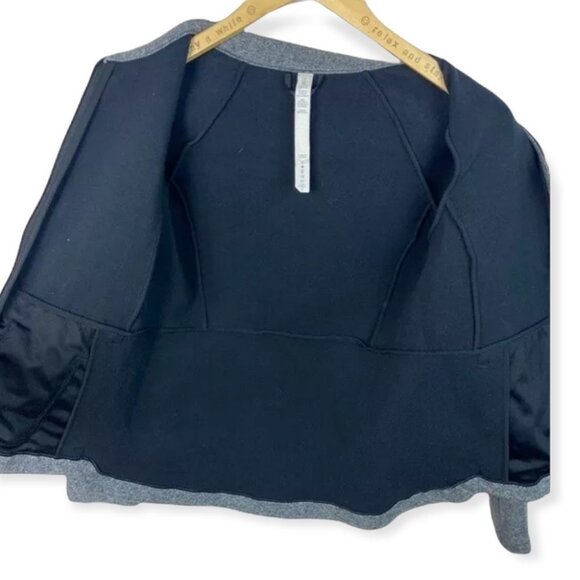 Lululemon Going Places Jacket Heathered Speckled Black Size 2 Grey Warm Coat - Picture 9 of 10